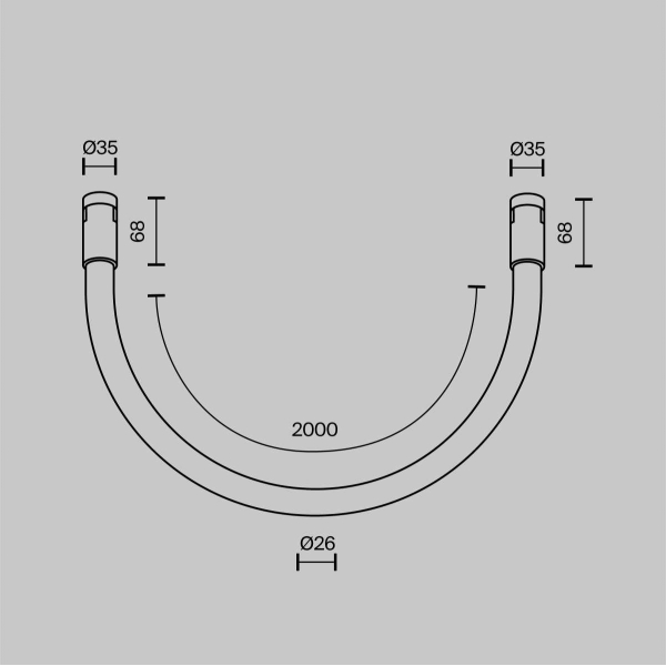 Трековый светильник Maytoni Technical TR154-1-27W3K-B