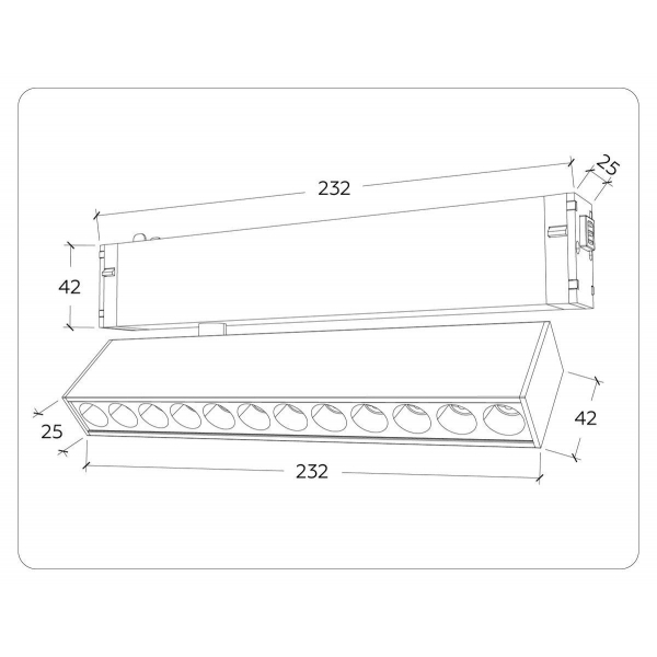 Трековый светодиодный светильник Ambrella Light Track System Magnetic 220V GL1341 Трековый светодиодный светильник Ambrella Light Track System Magnetic 220V GL1341