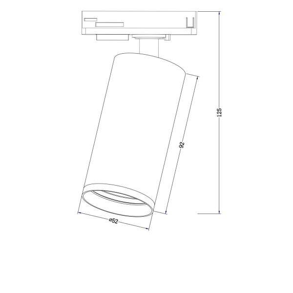 Трековый светильник Maytoni Track Lamps TR020-1-GU10-B