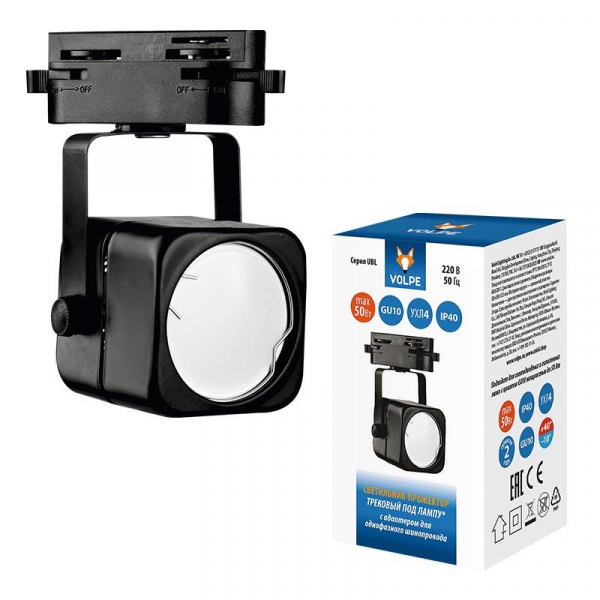 Трековый светильник Volpe UBL-Q320 GU10 Black UL-00007422 Трековый светильник Volpe UBL-Q320 GU10 Black UL-00007422