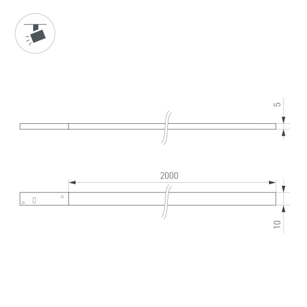 Трековый светодиодный светильник Arlight Mag-Microcosm-Flat-Elastic-L2000-16W Warm3000 043250 Трековый светодиодный светильник Arlight Mag-Microcosm-Flat-Elastic-L2000-16W Warm3000 043250
