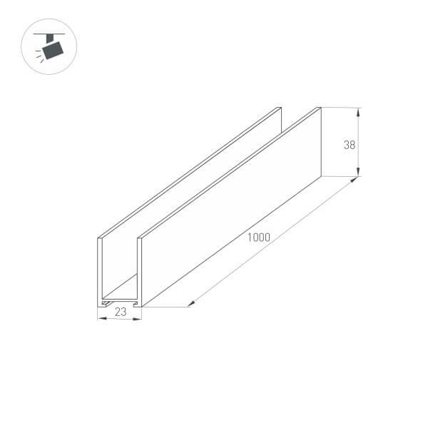 Шинопровод магнитный Arlight MAG-TRACK-2538-1000 (BK) 034227 Шинопровод магнитный Arlight MAG-TRACK-2538-1000 (BK) 034227