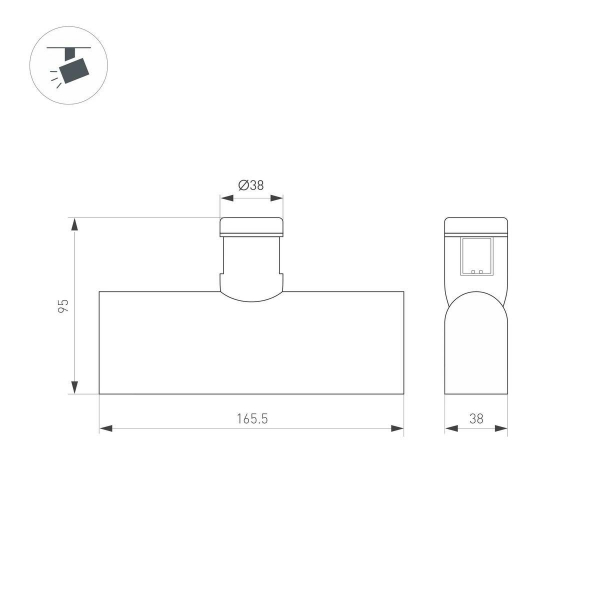 Трековый светодиодный светильник Arlight Art-Apriori-Laser-L165-8W Warm3000 039284 Трековый светодиодный светильник Arlight Art-Apriori-Laser-L165-8W Warm3000 039284