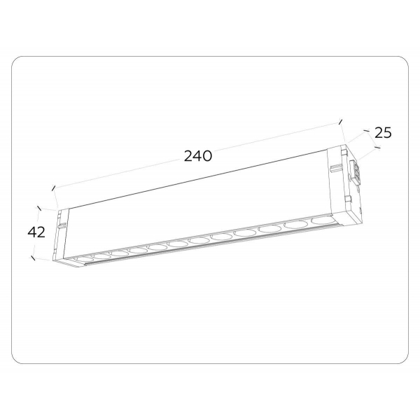 Трековый светодиодный светильник Ambrella Light Track System Magnetic 220V GL1301 Трековый светодиодный светильник Ambrella Light Track System Magnetic 220V GL1301