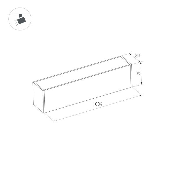 Трековый светодиодный светильник Arlight Mag-Flat-25-L1000-30W Day4000 034214 Трековый светодиодный светильник Arlight Mag-Flat-25-L1000-30W Day4000 034214