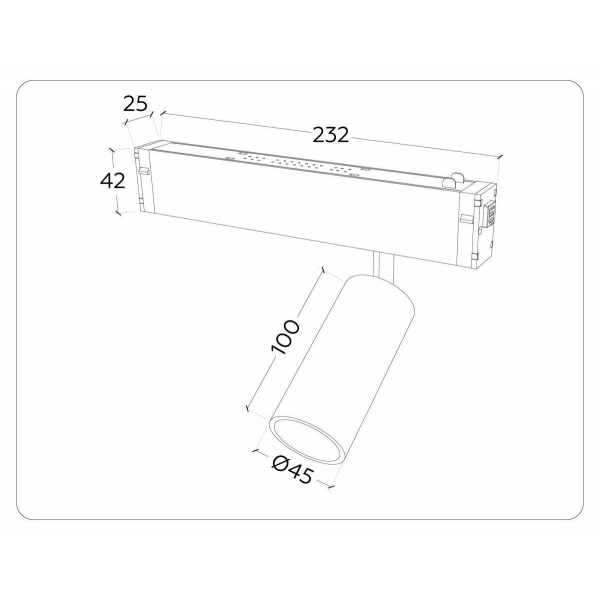Трековый светодиодный светильник Ambrella Light Track System Magnetic 220V GL1211 Трековый светодиодный светильник Ambrella Light Track System Magnetic 220V GL1211