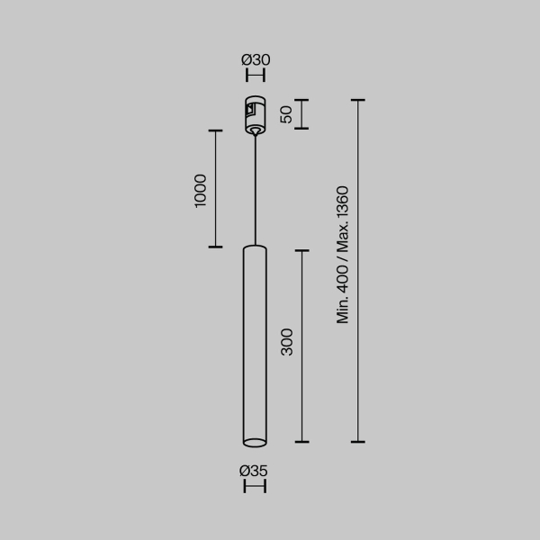 Трековый светильник Maytoni Technical TR155-1-5W4K-B