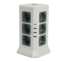 Удлинитель Stekker Comfort 12гн 1,5м с/з HM10-61-01 49991