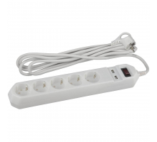 Сетевой фильтр ЭРА USF-5es-1.5m-USB-W Б0019037