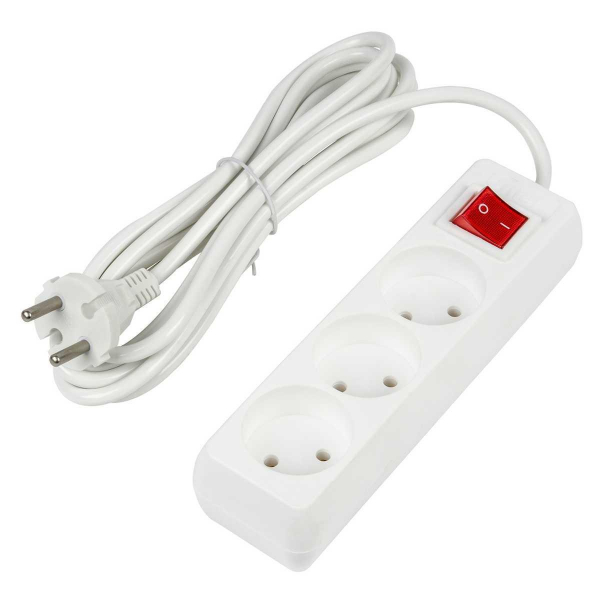 Удлинитель Uniel Ultra 3гн х 3м б/з S-CU3-3B White UL-00009995 Удлинитель Uniel Ultra 3гн х 3м б/з S-CU3-3B White UL-00009995