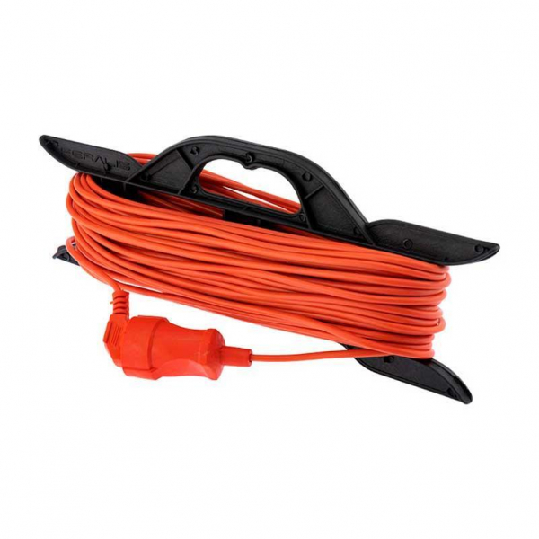 Удлинитель-шнур на рамке PROconnect ПВС 2х0.75, 30 м, б/з, 6 А, 1300 Вт, IP20, оранжевый (Сделано в России) 11-7113