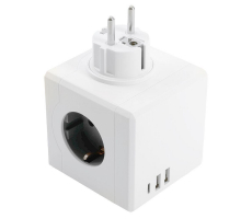 Разветвитель сетевой Stekker 3гн с/з 2хUSB A+Type C ADP16-33-21 49231