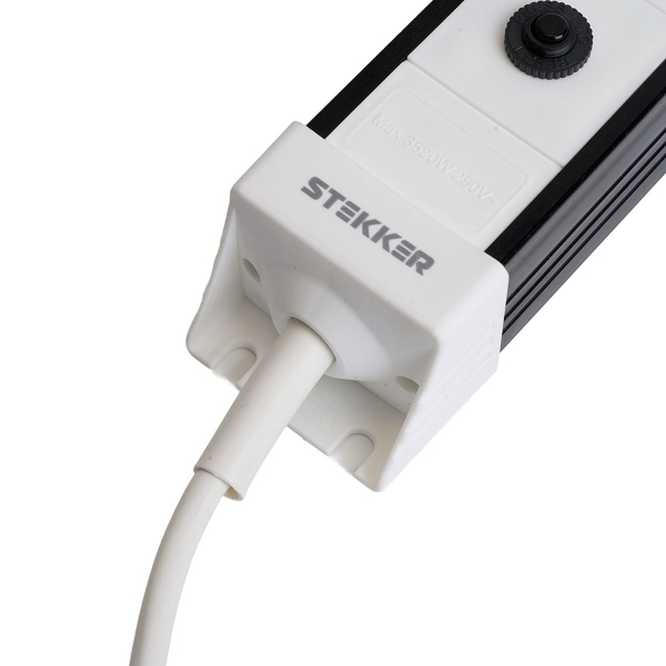 Сетевой фильтр 6-местный с/з Stekker 3x1мм2, 5 м, 250В, 16А Techno, HM22-61-05, белый 50152