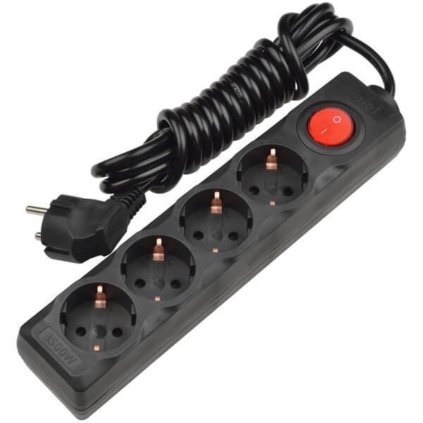 Удлинитель Uniel 4гн х 3м с/з Standard S-GCD4-3B Black UL-00003610 Удлинитель Uniel 4гн х 3м с/з Standard S-GCD4-3B Black UL-00003610