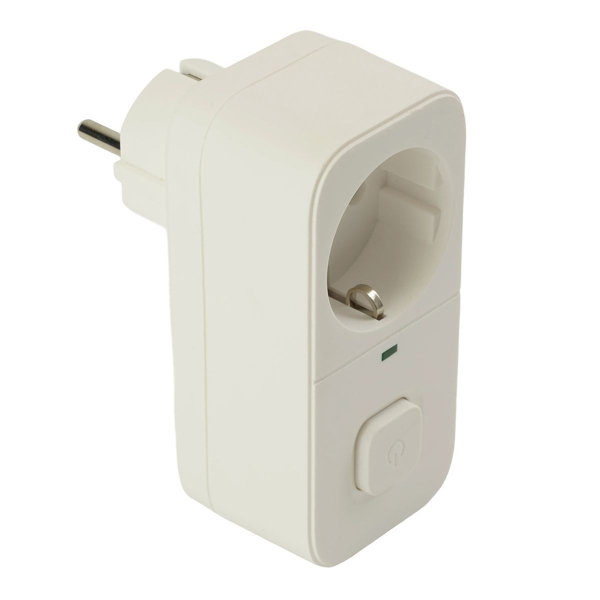 Сетевой фильтр 1-местный с/з Stekker 250В, 16А, с выключателем Nova, HM81-11-2, белый 50143