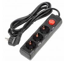 Удлинитель Uniel Ultra 3гн х 3м с/з S-GCU3-3B Black UL-00010017