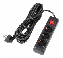 Удлинитель Uniel Ultra 3гн х 7м с/з S-GCU3-7B Black UL-00010020