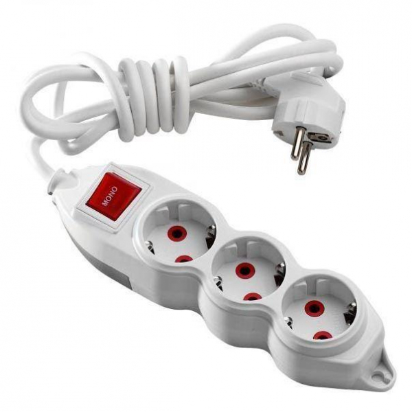 Удлинитель Mono Electric 3гн х 3м с/з 150-011001-313 Удлинитель Mono Electric 3гн х 3м с/з 150-011001-313