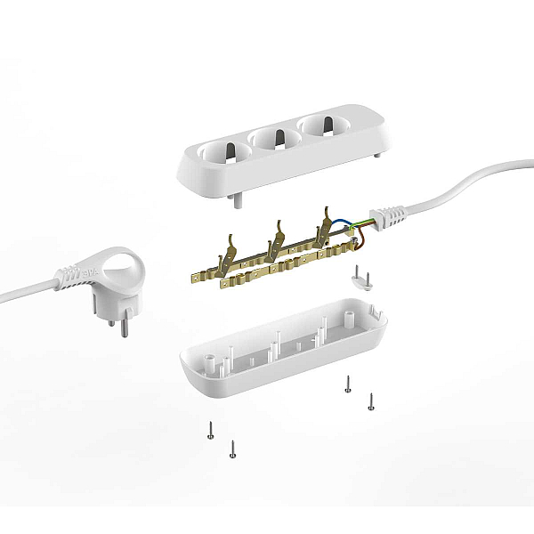 Удлинитель электрический ЭРА UDL-10-330-E Greenline 3 розетки с заземлением 3м ПВС 3x0.75мм2 Б0065037