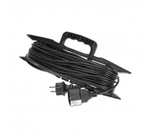 Удлинитель-шнур на рамке ПВС 3х0,75мм², 30м, с/з, 6А, 1300Вт, IP20, черный PROconnect 13-4915