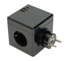 Разветвитель сетевой Stekker 3гн с/з 2хUSB A+Type C ADP16-33-21 49658