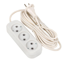 Удлинитель 'Эксперт' 3 гнезда 5 метров 10А/2,2кВт без заземления ПВС 2х0,75 EKF PROxima UBA10-275-3-05