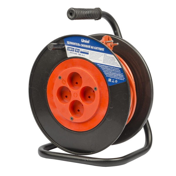 Удлинитель Uniel 4гн х 40м б/з YX10-004 /UCK-4N/2x1,00/40M/S Orange/Black UL-00009857 Удлинитель Uniel 4гн х 40м б/з YX10-004 /UCK-4N/2x1,00/40M/S Orange/Black UL-00009857