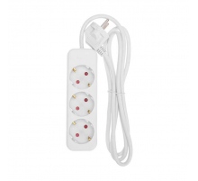 Удлинитель STANDARD 3 гнезда, 1,5м, 3х1,0мм², с/з, белый REXANT 13-4009