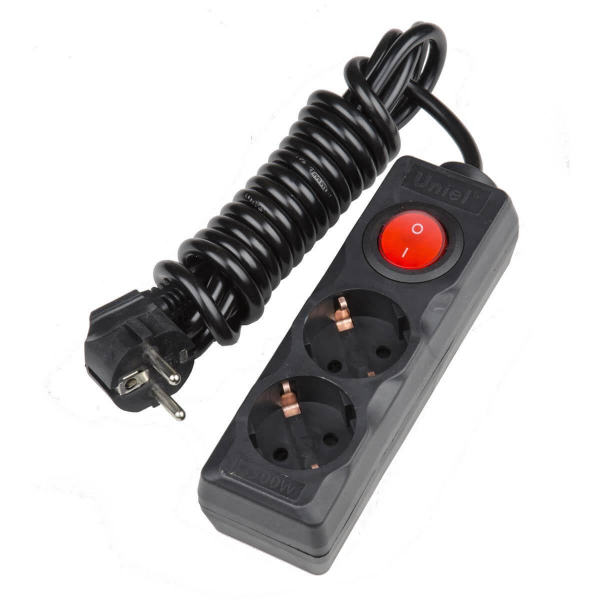 Удлинитель Uniel 2гн х 3м с/з + выкл Стандарт S-GCD2-3B BLACK UL-00003607 Удлинитель Uniel 2гн х 3м с/з + выкл Стандарт S-GCD2-3B BLACK UL-00003607