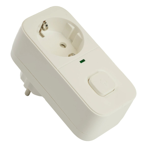 Сетевой фильтр 1-местный с/з Stekker 250В, 16А, с выключателем Nova, HM81-11-2, белый 50143