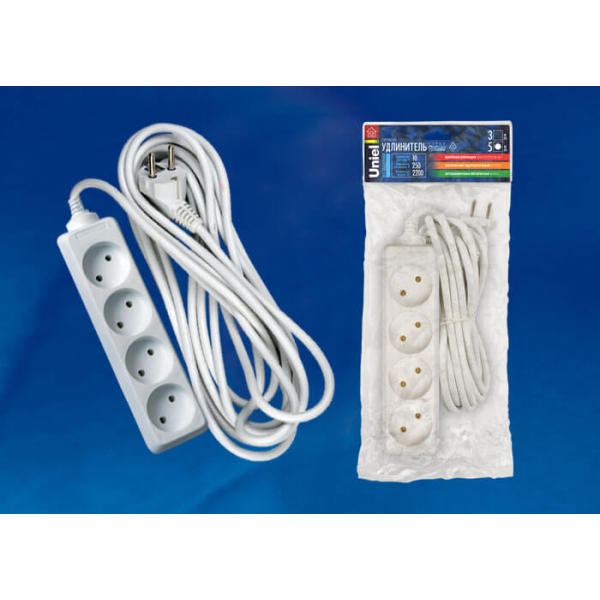 Удлинитель Uniel 4гн х 5м б/з Standard S-CD4-5 02866