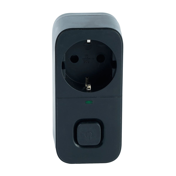 Сетевой фильтр 1-местный с/з Stekker 220В, 16А, с выключателем Nova, HM81-11-2, черный 50691