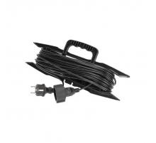 Удлинитель-шнур на рамке ПВС 3х0,75мм², 20м, с/з, 6А, 1300Вт, IP20, черный PROconnect 13-4914