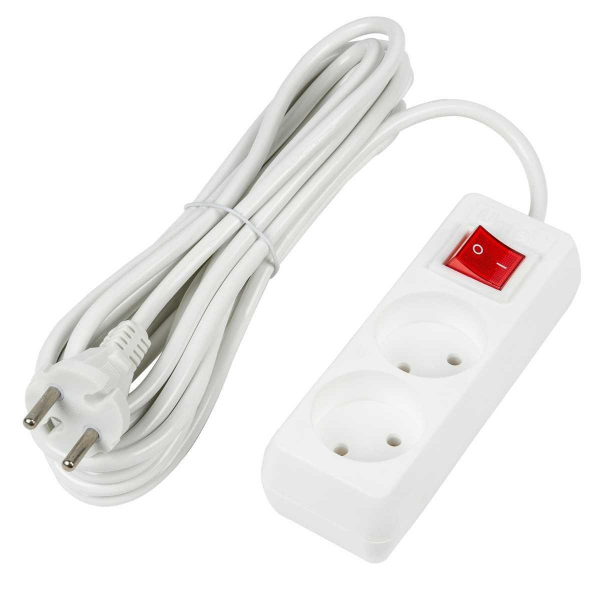Удлинитель Uniel Ultra 2гн х 5м б/з S-CU2-5B White UL-00009993 Удлинитель Uniel Ultra 2гн х 5м б/з S-CU2-5B White UL-00009993