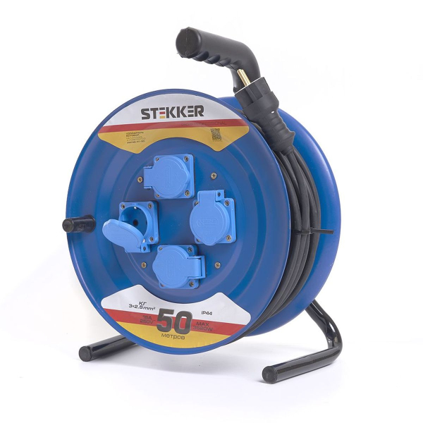 Удлинитель Stekker Professional 4гн 50м с/з PRF02-41-50 39297