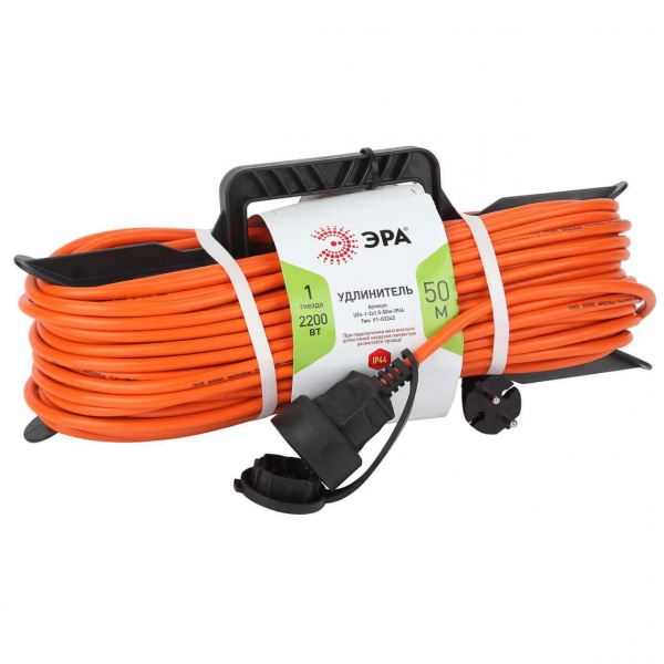 Удлинитель силовой ЭРА UFx-1-2x1.5-50m-IP44 Б0046823 Удлинитель силовой ЭРА UFx-1-2x1.5-50m-IP44 Б0046823