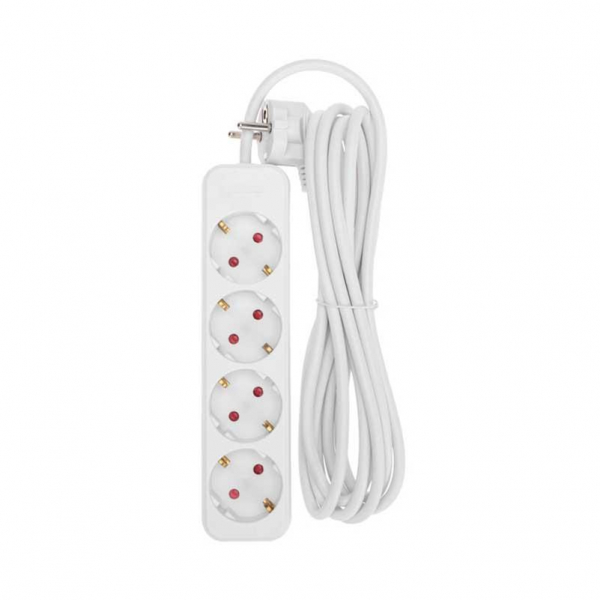 Удлинитель STANDARD 4 гнезда, 3м, 3х1,0мм², с/з, белый REXANT 13-4026 Удлинитель STANDARD 4 гнезда, 3м, 3х1,0мм², с/з, белый REXANT 13-4026