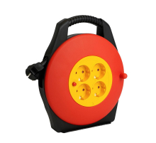 Удлинитель-рулетка с ручкой STD06-40-50 Standart 4 розетки с/з ПВС 3*1, черный, 16А, IP20, 10м 50179