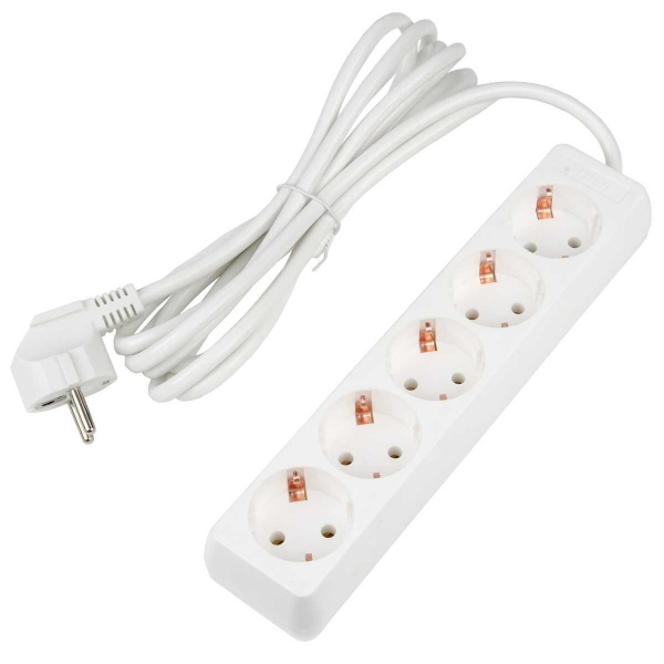 Удлинитель Uniel Ultra 5гн х 3м с/з S-GCU5-3 White UL-00010008 Удлинитель Uniel Ultra 5гн х 3м с/з S-GCU5-3 White UL-00010008
