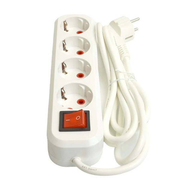 Удлинитель Stekker Home 4гн 2м с/з HM07-41-02 49358