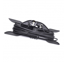 Удлинитель-шнур на рамке 1-местный c/з Stekker, HM02-01-10, 10м, 3*0,75, серия Home (УХз-10), черный 39223