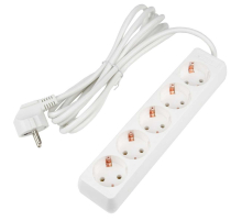 Удлинитель Uniel Ultra 5гн х 3м с/з S-GCU5-3 White UL-00010008