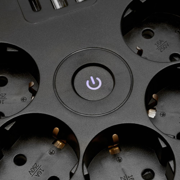 Удлинитель Stekker Comfort 5гн 2USB+С 2,5м с/з Comfort HM10-51-01 49656