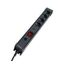 Сетевой фильтр 4-местный с/з Stekker 3x1мм2, 3 м, 250В, 16А Techno, HM22-41-03, черный 50157