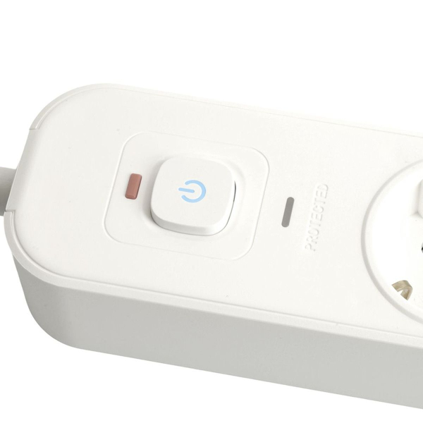 Сетевой фильтр 3-местный с/з STEKKER 3x1мм2, 5 м, 250В, 16А, 2 USB-A+2 Type-C 3, серия Nova, белый