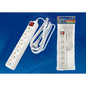 Удлинитель Uniel 6гн х 3м с/з Standard S-GCD6-3B 02939