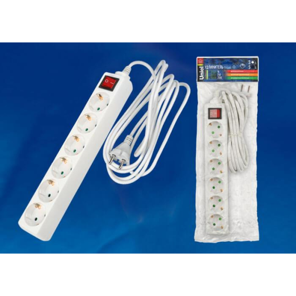 Удлинитель Uniel 6гн х 3м с/з Standard S-GCD6-3B 02939