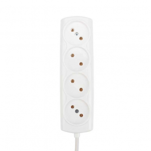 Удлинитель PROconnect OPTIMA 4 гнезда, 5 м, 2х0.75 мм², б/з, белый 11-7222