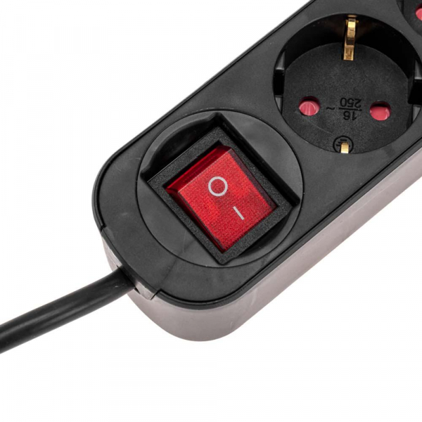 Удлинитель STANDARD 5 гнезд, 5м, 3х1,0мм², с/з, с выключателем, 2 USB, черный REXANT 13-4042 Удлинитель STANDARD 5 гнезд, 5м, 3х1,0мм², с/з, с выключателем, 2 USB, черный REXANT 13-4042