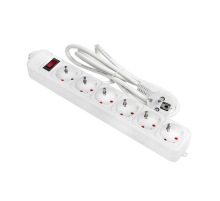 Сетевой фильтр 6*1,8м 16А/3,2кВт с выкл. c/з ПВС 3х1,0 Блокбастер XL EKF PROxima UFA16-310-6-018